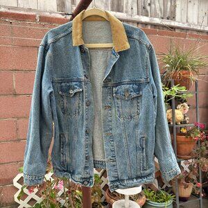 Brandy Melville Jean Jacket Corduroy Collar